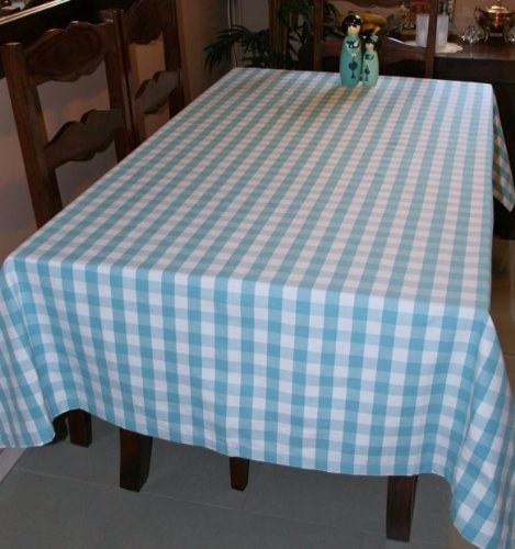 Nappe à carreaux (140x180cm). Pur coton ULTRA DOUX. Couleur BLEU et BLANC - LIVRAISON GRATUITE !!!