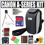 Deluxe Accessory Kit for the Canon Powershot A470 A580 A590 Digital Cameras + BATTERIES + PSC100 CASE