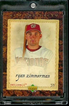 2007 Upper Deck Artifacts # 70 Ryan Zimmerman Washington Nationals - Baseball Card - Shipped in Protrective Display Case !