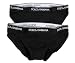 DOLCE &amp; GABBANA "Day by Day" mens logo 2-pack low brief lace (black)