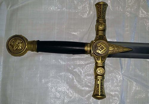 45" Foam Padded Mason Knights Templar Crusader Sword Costume Prop LARP