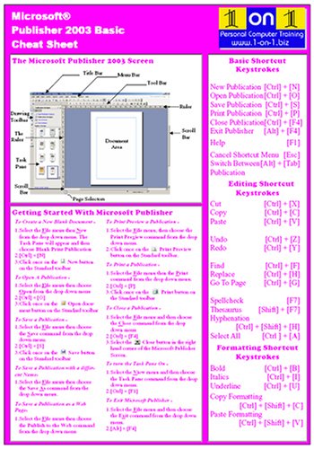 Microsoft Publisher 2003 Basic Cheat Sheet