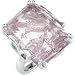 Genuine Rose De France Amethyst & Diamond Fashion Ring Sparkling Sterling Silver Size 7