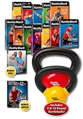 KettleWorx Complete - Total Body Kettlebell Fitness in a Box! 13 DVDs with 2 Kettlebells 