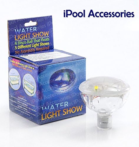 iPool Accessories Spectacular RGB Multi-Color Underwater Disco Ball! A Translucent AquaGlow Module That Flashes, Flickers and Floats With Waterproof LED Lights ,Pool Spa Hot Tub Bathtub Floating Lamp