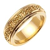 Dara Knot Celtic Men’s 7 Mm 18K Yellow Gold Comfort Fit Wedding Band thumbnail
