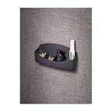 Partition Additions Cubicle Wall Organizer Tray, 3-Section, 8-7/16"W, Graphite FEL75273