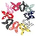 10pcs Colourful Rabbit Ear Hair Tie Bands Ponytail Holder Holders (Random Colors)