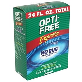 OptiFree Express Multipurpose Disinfecting Solution, No Rub Lasting Comfort Formula, 12-Ounce Bottles in a 2-Count Box