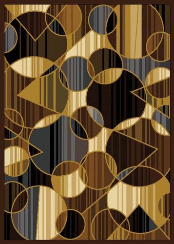 Home Dynamix Royalty 8100-530 Brown/Blue 7-Feet 8-Inch by 10-Feet 4 Traditional Area Rug