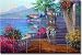 Romance of Lake Como by Mikki Senkarik - Artwork On Tile Ceramic Mural 17 x 25.5 Kitchen Shower Backsplash