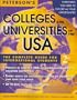 Peterson's Colleges and Universities in the USA: The Complete Guide for International Students (Peterson's Colleges & Universities in the USA: The Complete Guide for International Students)