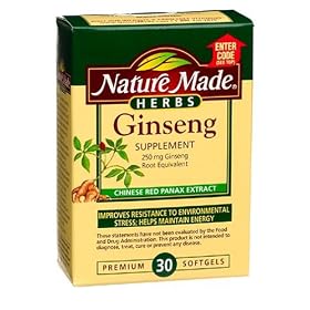 Nature Made Ginseng, Red Panax, 250 mg (30 Capsules)