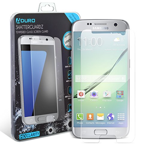 Galaxy S7 Screen Protector - [Case-Friendly] Aduro® SHATTERGUARDZ Tempered Glass Ballistic Premium High Clarity for Samsung Galaxy S7 [Lifetime Warranty]