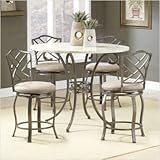 Brookside Counter Height Pub Set with Hanover Swivel Stools