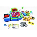 Pretend Play Electronic Cash Register Toy Realistic Actions & Sounds (Green) by KidFun Products