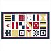 The Rug Market Nautical Flags Ivory/Blue 4.7X7.7