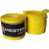 180" Elastic Cotton MMA Handwraps (Pair) - Yellow