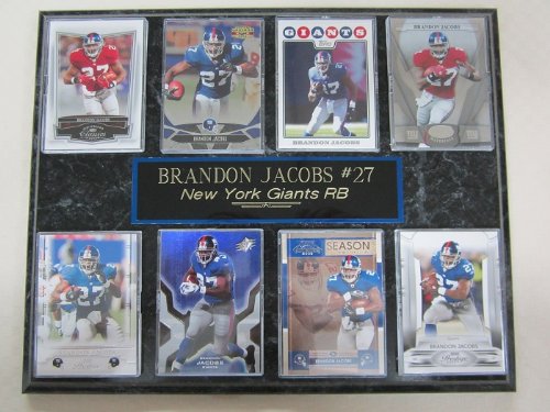 New York Giants Brandon Jacobs 8 Card Plaque