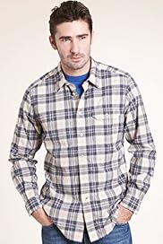 XXXL Blue Harbour Pure Cotton Textured Checked Shirt