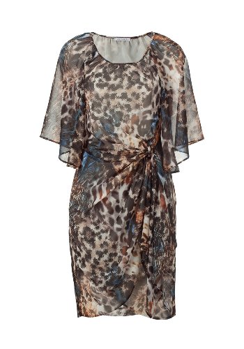 APART Damen Kleid/ Mini Kleid im Animal-Print, 350442, Gr. 36, Blau (nachtblau-cognac) Preisvergleich