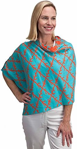 Top It Off Women's Bora Bora Wrap One Size Turqoise/Coral