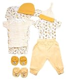 8-Piece Layette Essentials by Luvable Friends - orange, 0-3mos
