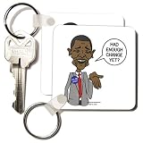 Rich Diesslins Funny General - Editorial Cartoons - Barack Obama Asks if We Have Had Enough Change Yet - Key Chains