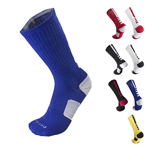 Swatom Men's Elite Socks Cushioned Dri-Fit Athletic Basketball Socks