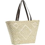 Straw Studios Polka Dot Cornhusk Tote