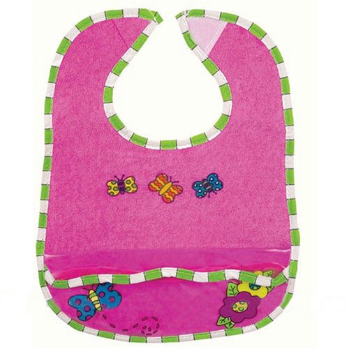 Childrens Toyshop   : Sassy Teething & Feeding Bib - Pink