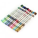 AllBeauty 12 Color Lip Eyebrow Plastic Glitter Pencil Pen Cosmetic Makeup Set Kit Eyeliner