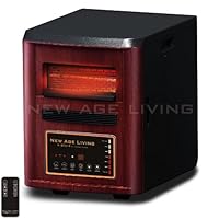 New Age Living H1000-4 High Efficiency Infrared Heater, Air Purifier w/ HEPA filter, Humidifier