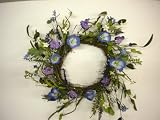 Morning Glory Flower Front Door Wreath