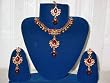 Wedding Gift-maroon Ruby and Green Stones Goldplated Indian Designer Stylish Wedding Jewelry Free Shipping