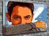 Aamir Khan Bollywood Canvas Art Canvas Print Picture print Size: (16" x 12")