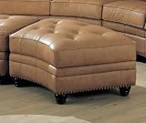 Charleston Top Full Grain Leather Storage Ottoman