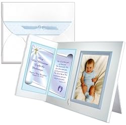 "Numbers 6:24" Baptism, Christening, Baby Blessing Personalized Picture Frame Gift- Boy