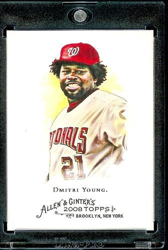 2008 Topps Allen and Ginter # 320 Dmitri Young SP - Short Print ( Washington Nationals ) MLB Baseball Card in Protective Display Case! at Amazon.com