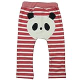 【H28年春物】 PuiPui(プイプイ) 裏毛ボーダーモンキーパンツ 90cm/RED NO.PP-163398