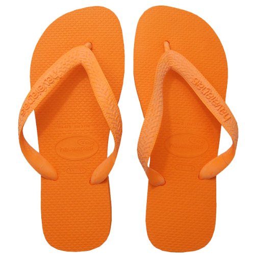 50%OFF 廃盤カラー半額☆ 即納 ハワイアナス正規品 TOP ユニセックス 世界中の著名人が愛し、パリの高級デパートでも定番のビーチサンダルの王様 (33/34(22.5-23.0cm), オレンジ)