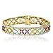 Search : Yellow Gold Plated Sterling Silver Multi-Gemstone Bracelet, 7.25"