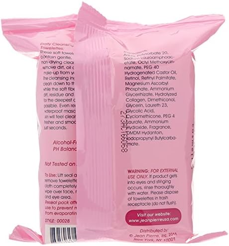 Jean Pierre Cosmetics Pro-Age Daily Cleansing Towlettes, 30 Count
