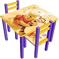 Disney Winnie The Pooh Kids Furniture Set with Rectangular Table and Two Chairs