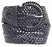 Ladies Wide Black Braided Belt