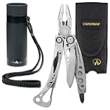 Produkt-Bild: Outdoor-Set bestehend aus: Leatherman Skeltool Edelstahl inklusive Nylonholster und Trailite Monokular 5x20, Skala zur Entfernungsmessung