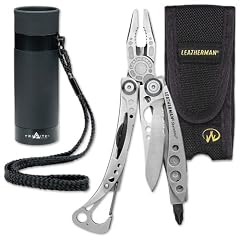 Outdoor-Set bestehend aus: Leatherman Skeltool Edelstahl inklusive Nylonholster und Trailite Monokular 5x20, Skala zur Entfernungsmessung