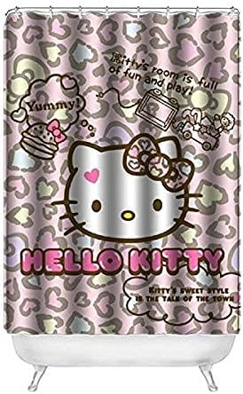 Anne Home Custom Cartoon Hello Kitty Window Curtains 52"x63" (One Piece) Fabric Bedroom Decor