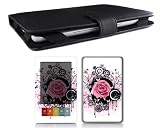 Bundle Monster Barnes & Noble Nook Synthetic Leather Case Cover Jacket + Skin Sticker + Screen Protector Ebook Accessories Combo - Fit 3G and Wifi Version
