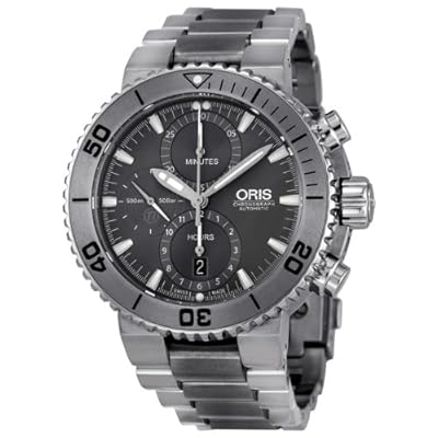 Oris Aquia Chronograph Grey Dial Titanium Mens Watch 01 674 7655 7253-07 8 26 75peb from Oris